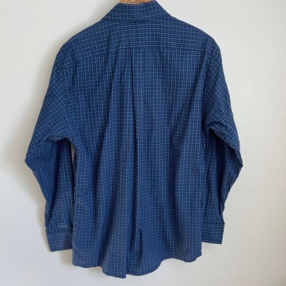 Michael Michael Kors Mens Size M 15 1/2 Blue Long Sleeve Button Down Shirt 32 33 - Picture 8 of 12